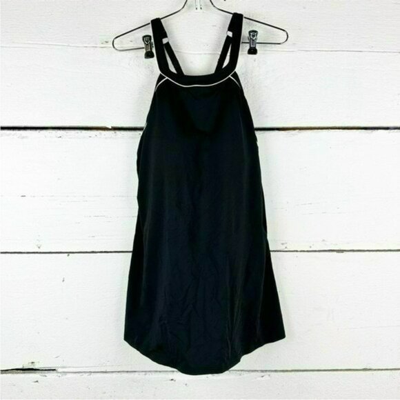 Lands end high neck swim dress swimsuit size 8 mast - Picture 7 of 8